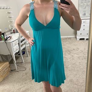 Route 3 teal dress